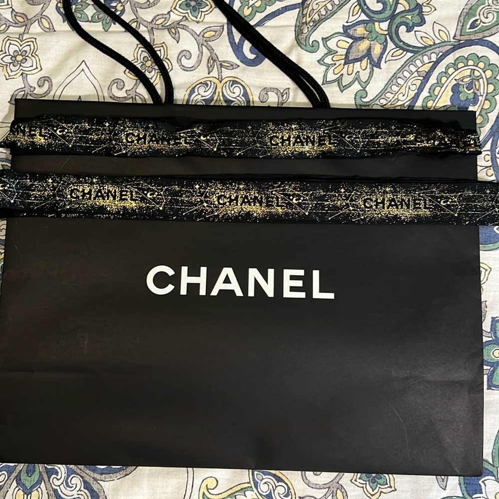 AUTHENTIC Chanel gift bag & ribbons